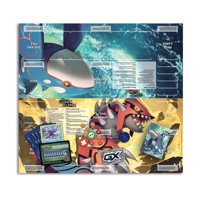 Sun & Moon Cosmic Eclipse 2-player playmat and rulesheet