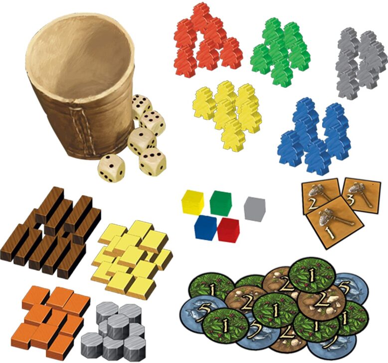 Stone Age Board Game Components