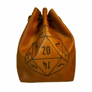 PU Leather Brown Dice Bag