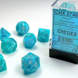 Chessex Polyhedral 7-Die Set Cirrus Aqua/Silver