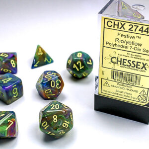 Chessex Polyhedral 7-Die Set Festive Rio Yellow