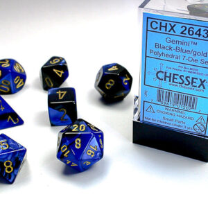 Chessex Polyhedral 7-Die Set Gemini Black-Blue/Gold
