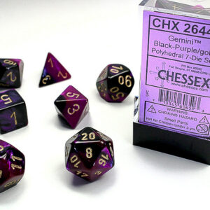 Chessex Polyhedral 7-Die Set Gemini Black-Purple/Gold