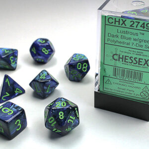 Chessex Polyhedral 7-Die Set Lustrous Dark Blue/Green