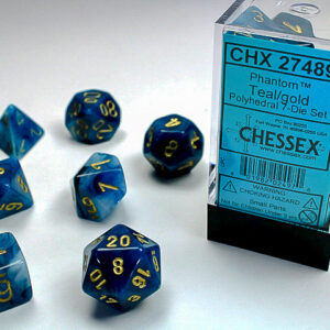 Chessex Polyhedral 7-Die Set Phantom Teal/Gold