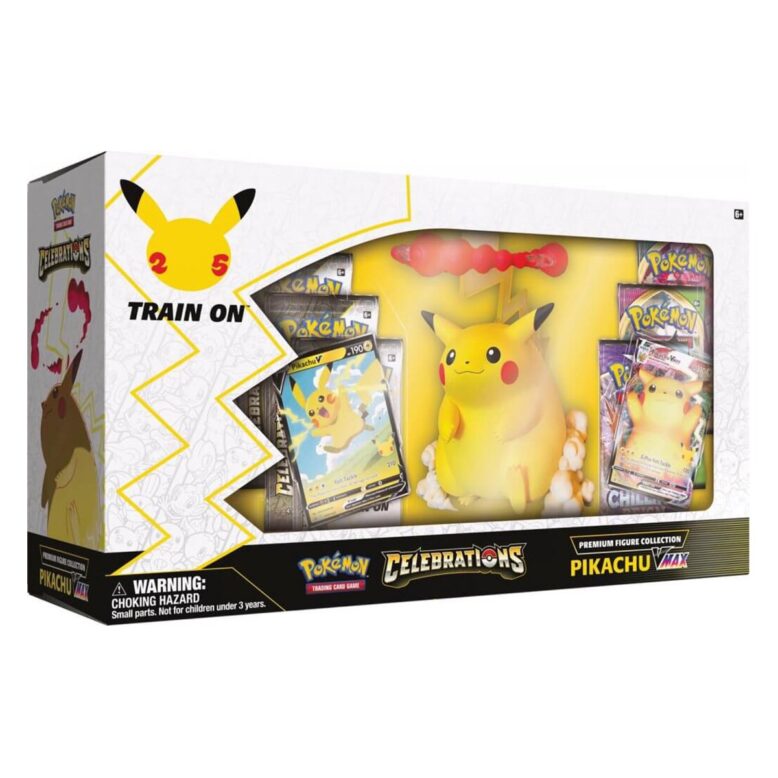 Pokemon TCG Celebrations Pikachu Vmax Premium Figure Booster Box