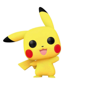Pokemon---Pikachu-Waving-Flocked-Pop!-Vinyl-Figure